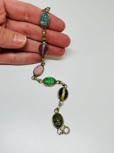 Gold Filled Scarab Bracelet Devil's Details